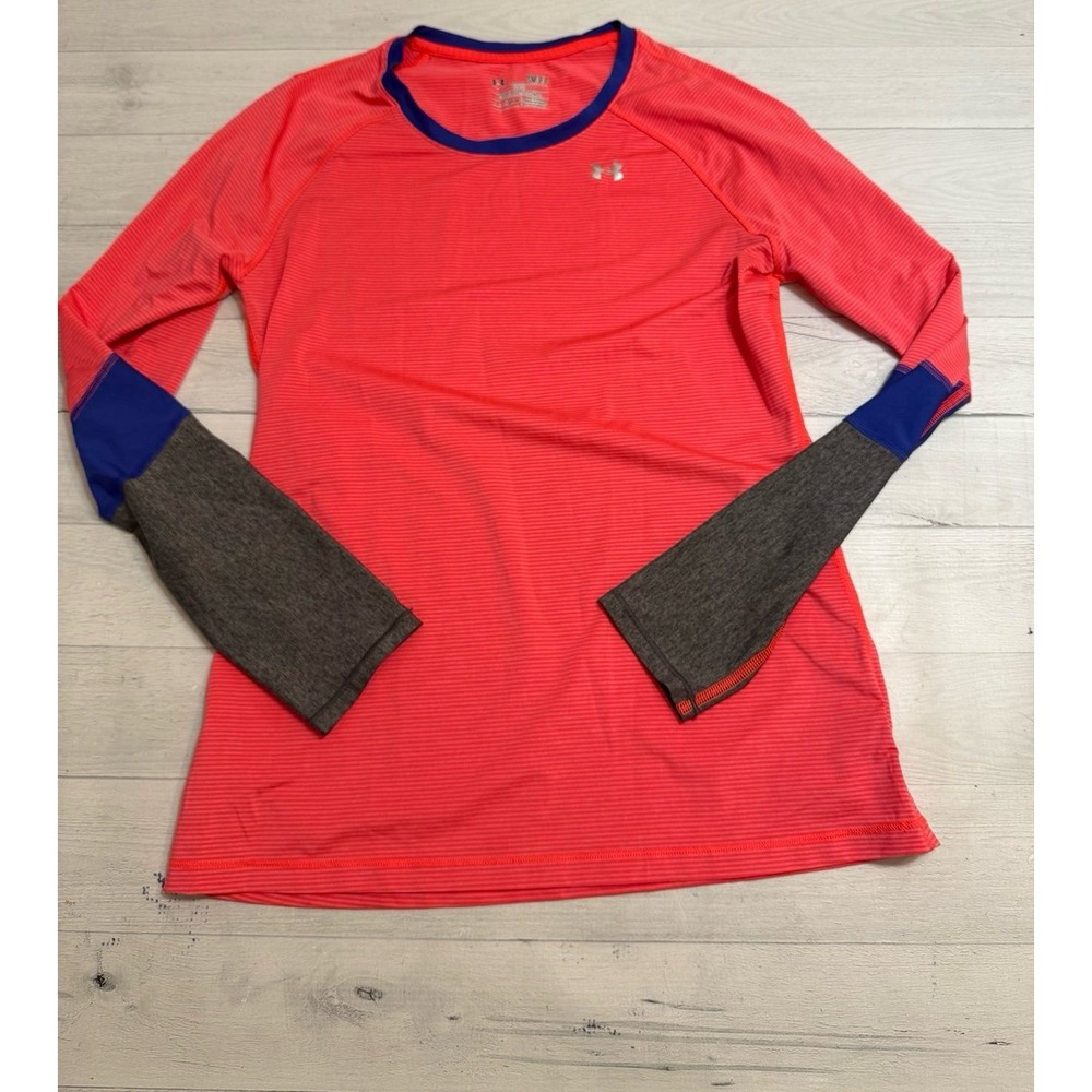 Under armour women's coral pink‎ long sleeve fitted size small